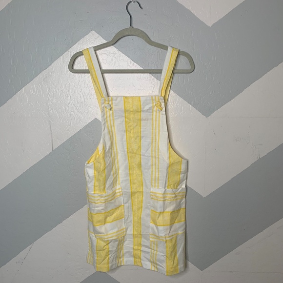 NEW Mango | Two Tone Yellow Linen Overall Dress - Picture 5 of 12